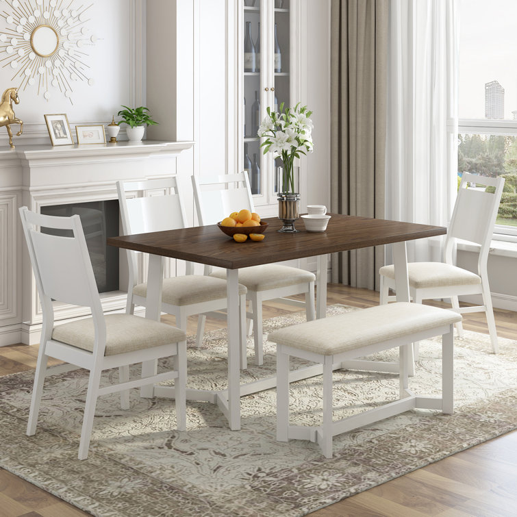 Fabric bench discount for dining table